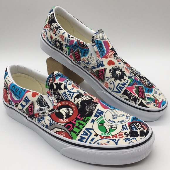 Vans WMNS Classic Slip-On Vans Mash Up Sticker Sneakers - Picture 5 of 16